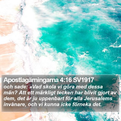 Apostlagärningarna 4:16 SV1917 Bible Verse Image