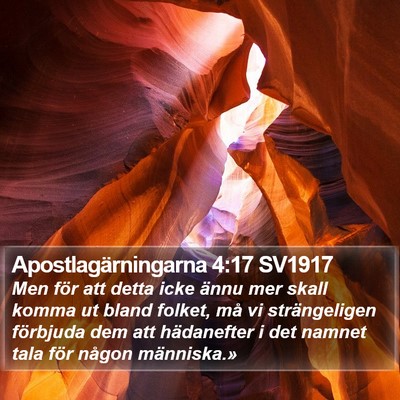 Apostlagärningarna 4:17 SV1917 Bible Verse Image