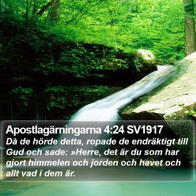 Apostlagärningarna 4:24 SV1917 Bible Verse Image