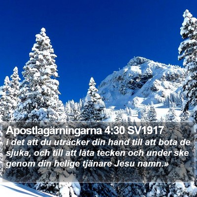 Apostlagärningarna 4:30 SV1917 Bible Verse Image