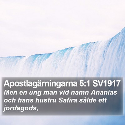 Apostlagärningarna 5:1 SV1917 Bible Verse Image