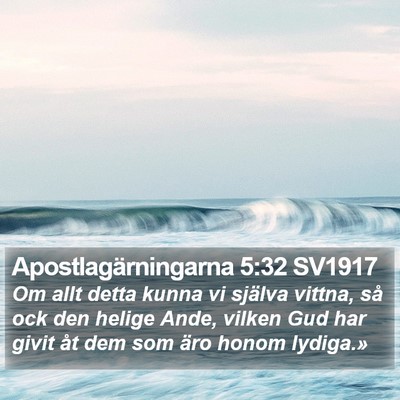 Apostlagärningarna 5:32 SV1917 Bible Verse Image