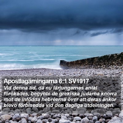 Apostlagärningarna 6:1 SV1917 Bible Verse Image