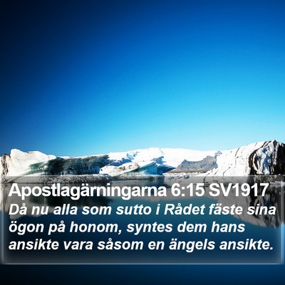 Apostlagärningarna 6:15 SV1917 Bible Verse Image