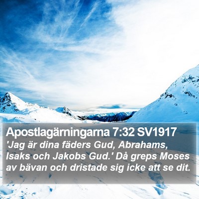 Apostlagärningarna 7:32 SV1917 Bible Verse Image