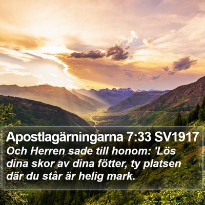 Apostlagärningarna 7:33 SV1917 Bible Verse Image