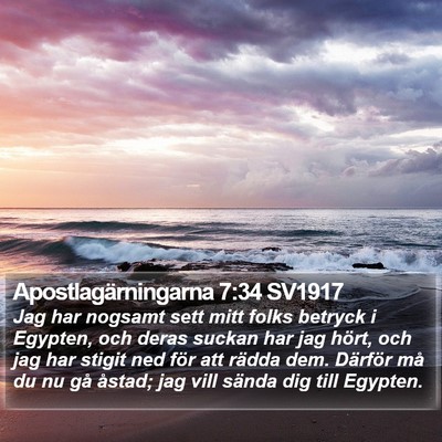 Apostlagärningarna 7:34 SV1917 Bible Verse Image