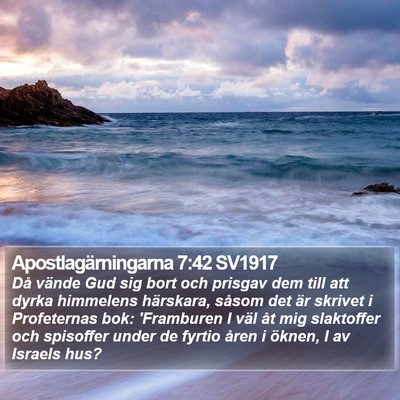 Apostlagärningarna 7:42 SV1917 Bible Verse Image
