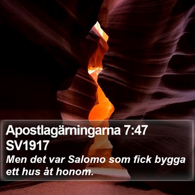 Apostlagärningarna 7:47 SV1917 Bible Verse Image