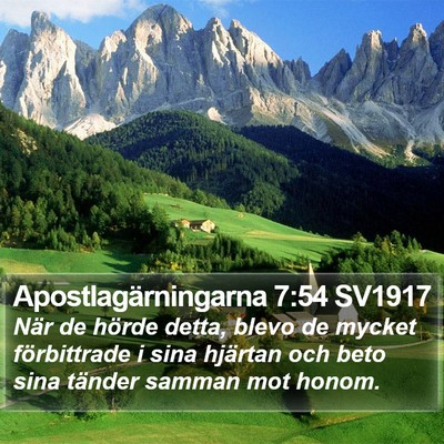 Apostlagärningarna 7:54 SV1917 Bible Verse Image