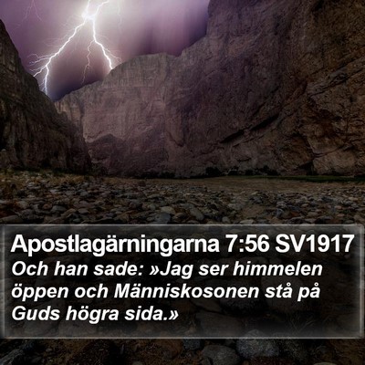 Apostlagärningarna 7:56 SV1917 Bible Verse Image