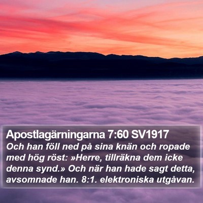Apostlagärningarna 7:60 SV1917 Bible Verse Image