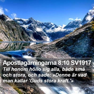 Apostlagärningarna 8:10 SV1917 Bible Verse Image