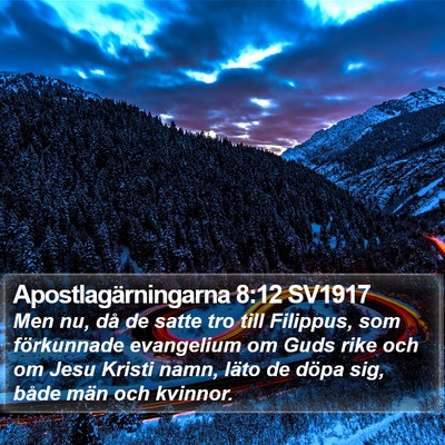 Apostlagärningarna 8:12 SV1917 Bible Verse Image