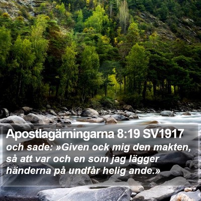 Apostlagärningarna 8:19 SV1917 Bible Verse Image