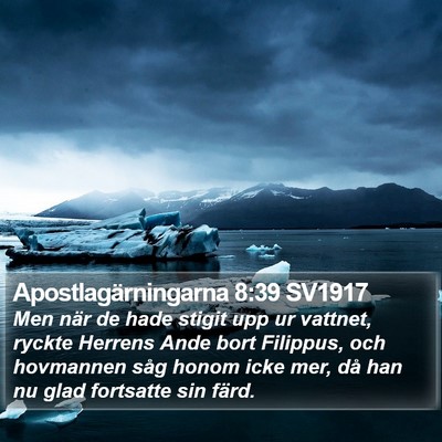 Apostlagärningarna 8:39 SV1917 Bible Verse Image
