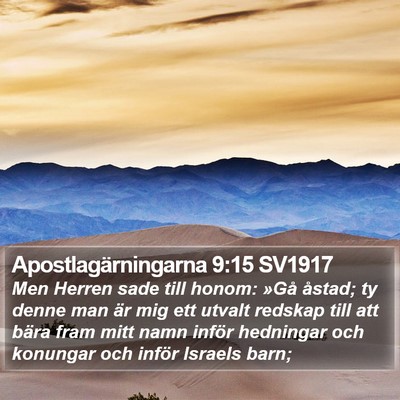 Apostlagärningarna 9:15 SV1917 Bible Verse Image