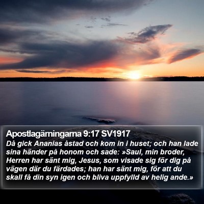 Apostlagärningarna 9:17 SV1917 Bible Verse Image