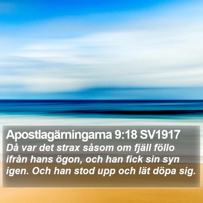 Apostlagärningarna 9:18 SV1917 Bible Verse Image