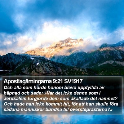 Apostlagärningarna 9:21 SV1917 Bible Verse Image