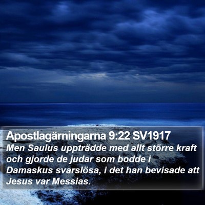 Apostlagärningarna 9:22 SV1917 Bible Verse Image