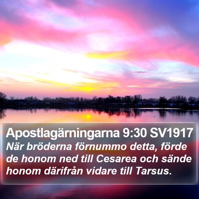 Apostlagärningarna 9:30 SV1917 Bible Verse Image