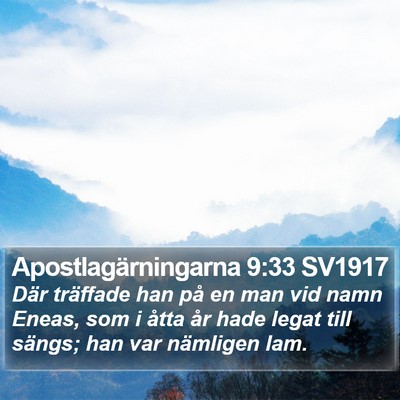 Apostlagärningarna 9:33 SV1917 Bible Verse Image