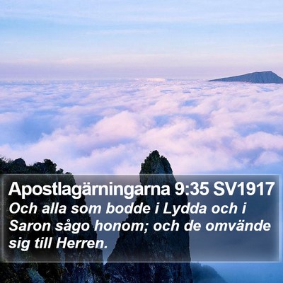 Apostlagärningarna 9:35 SV1917 Bible Verse Image