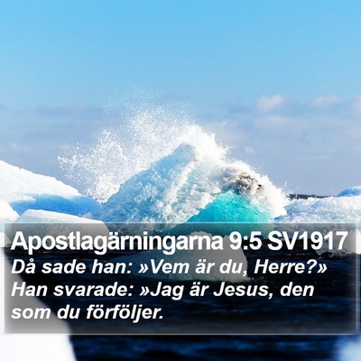 Apostlagärningarna 9:5 SV1917 Bible Verse Image