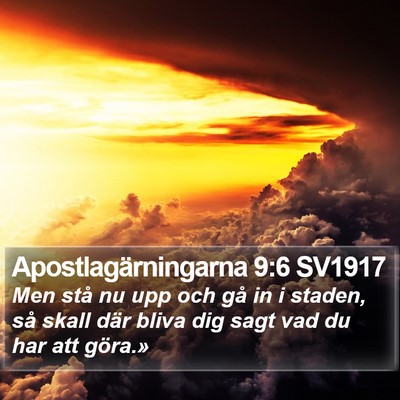 Apostlagärningarna 9:6 SV1917 Bible Verse Image