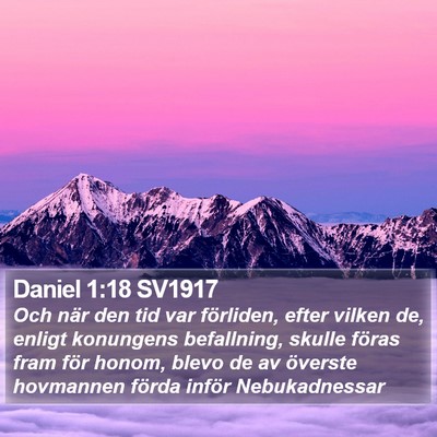 Daniel 1:18 SV1917 Bible Verse Image
