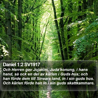 Daniel 1:2 SV1917 Bible Verse Image