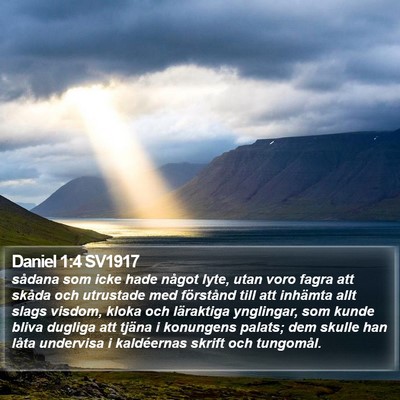 Daniel 1:4 SV1917 Bible Verse Image