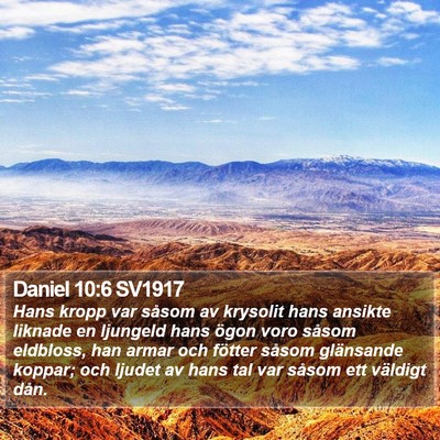 Daniel 10:6 SV1917 Bible Verse Image