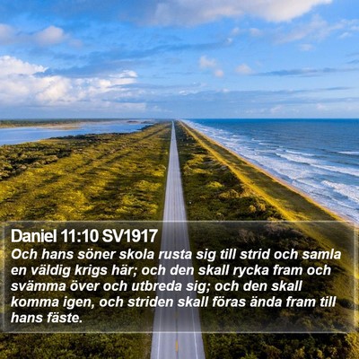 Daniel 11:10 SV1917 Bible Verse Image