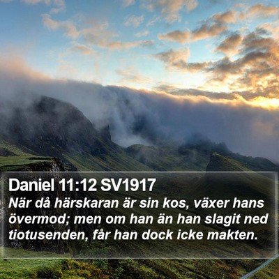Daniel 11:12 SV1917 Bible Verse Image