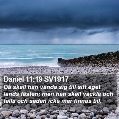 Daniel 11:19 SV1917 Bible Verse Image