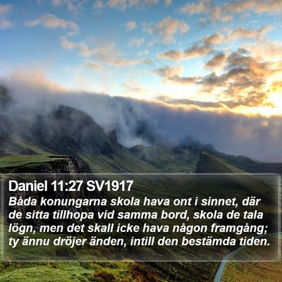 Daniel 11:27 SV1917 Bible Verse Image