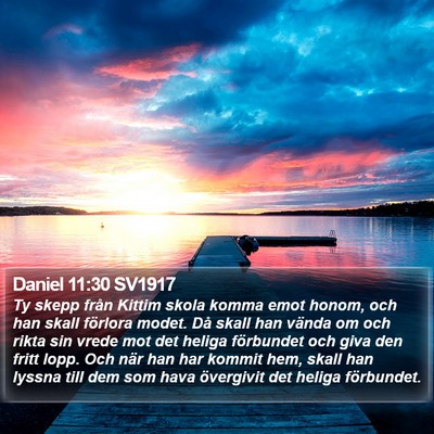 Daniel 11:30 SV1917 Bible Verse Image