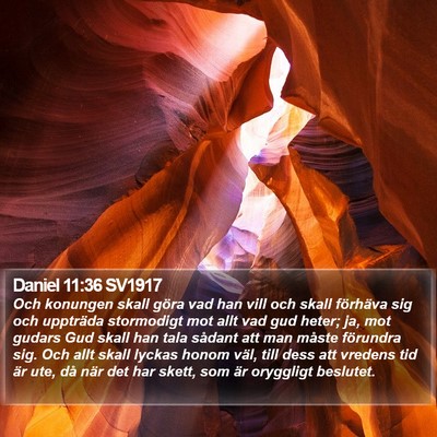 Daniel 11:36 SV1917 Bible Verse Image