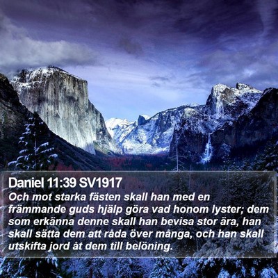 Daniel 11:39 SV1917 Bible Verse Image
