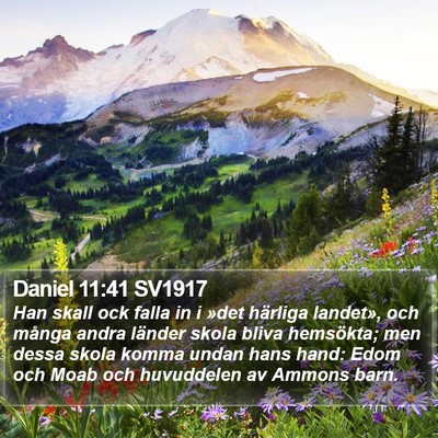Daniel 11:41 SV1917 Bible Verse Image