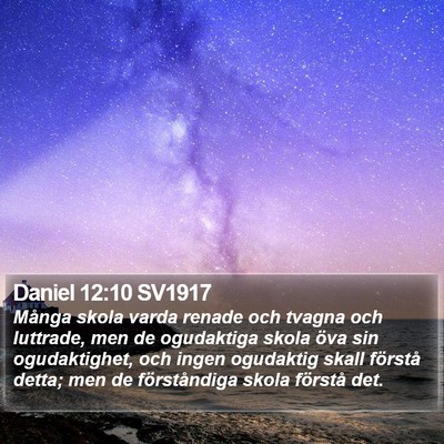 Daniel 12:10 SV1917 Bible Verse Image