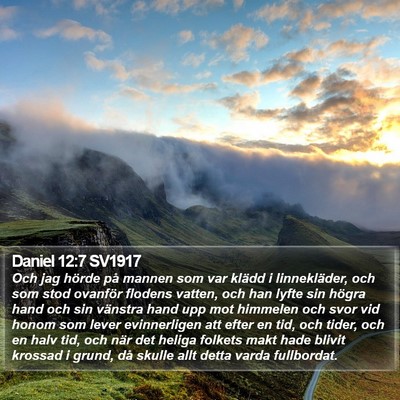 Daniel 12:7 SV1917 Bible Verse Image