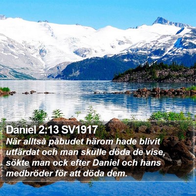 Daniel 2:13 SV1917 Bible Verse Image