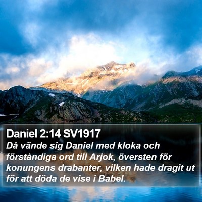 Daniel 2:14 SV1917 Bible Verse Image