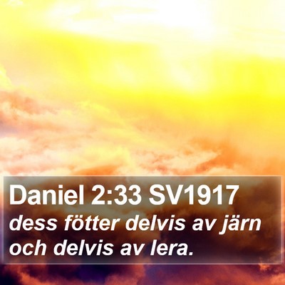 Daniel 2:33 SV1917 Bible Verse Image