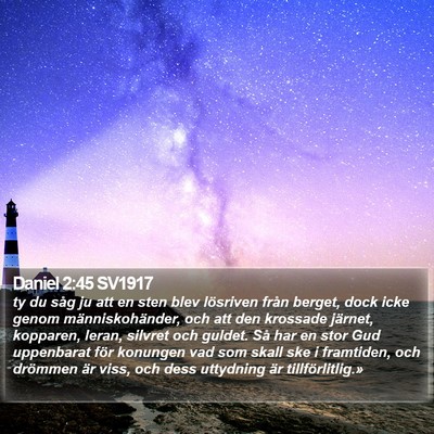 Daniel 2:45 SV1917 Bible Verse Image