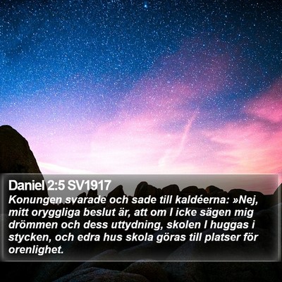 Daniel 2:5 SV1917 Bible Verse Image