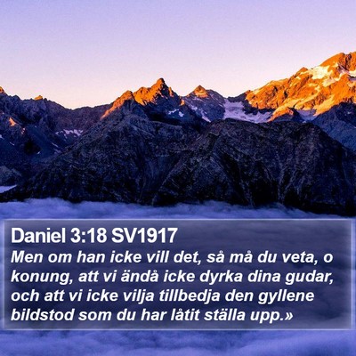 Daniel 3:18 SV1917 Bible Verse Image